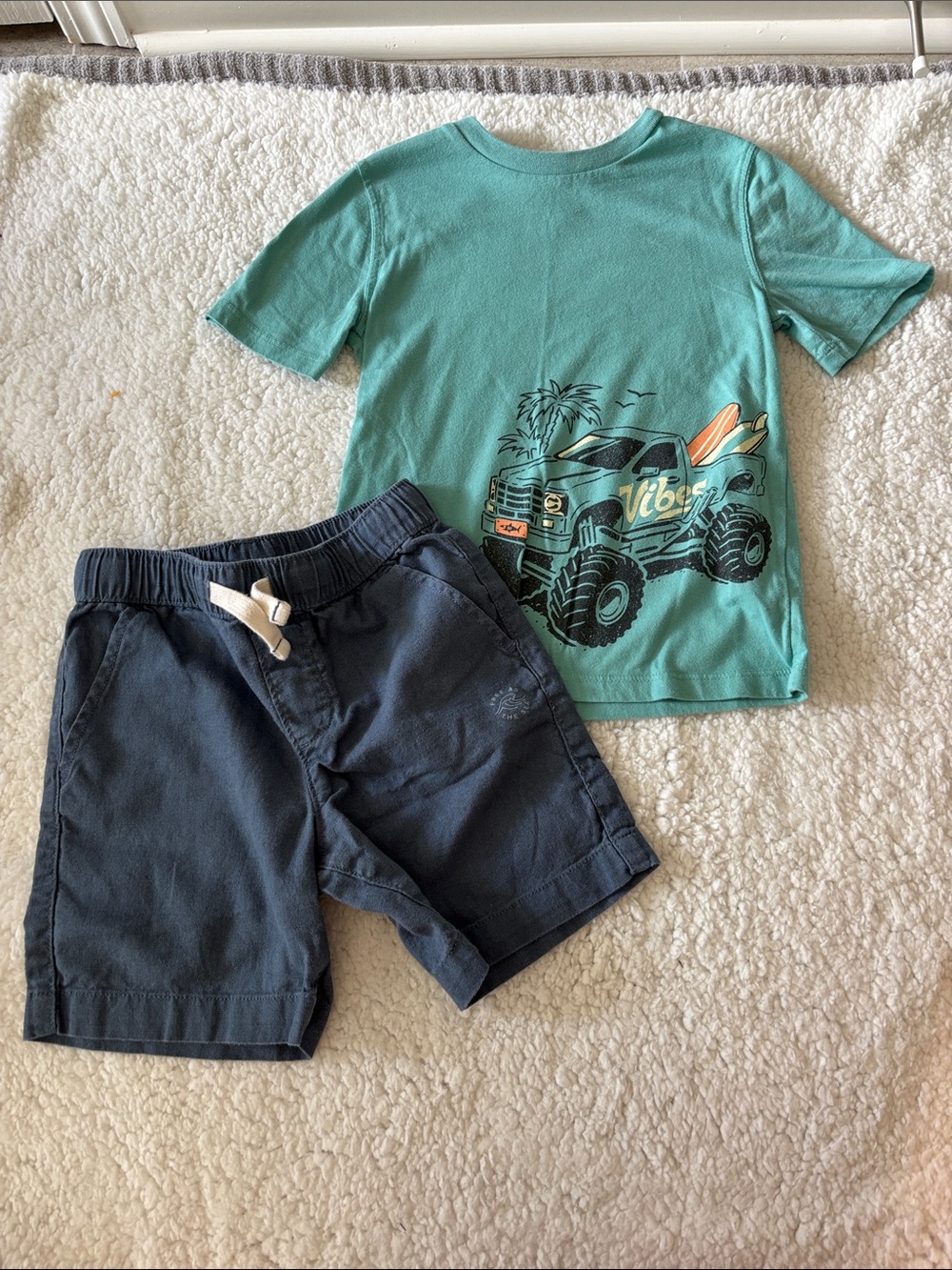 Garanimals beach truck with blue shorts